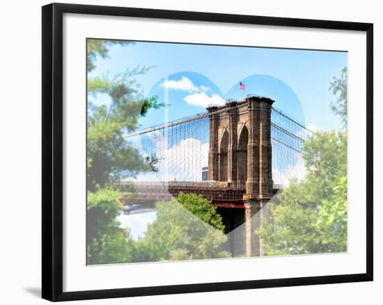Love NY Series - the Brooklyn Bridge - Manhattan - New York - USA-Philippe Hugonnard-Framed Photographic Print