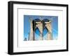 Love NY Series - The Brooklyn Bridge - Manhattan - New York - USA-Philippe Hugonnard-Framed Art Print