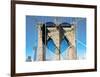 Love NY Series - The Brooklyn Bridge - Manhattan - New York - USA-Philippe Hugonnard-Framed Art Print