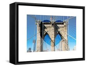 Love NY Series - The Brooklyn Bridge - Manhattan - New York - USA-Philippe Hugonnard-Framed Stretched Canvas