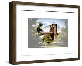 Love NY Series - the Brooklyn Bridge - Manhattan - New York - USA-Philippe Hugonnard-Framed Art Print