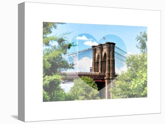 Love NY Series - the Brooklyn Bridge - Manhattan - New York - USA-Philippe Hugonnard-Stretched Canvas