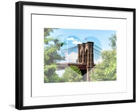 Love NY Series - the Brooklyn Bridge - Manhattan - New York - USA-Philippe Hugonnard-Framed Art Print