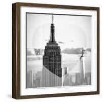 Love NY Series - The Empire State Building and 1WTC at Sunset - Manhattan - New York - USA-Philippe Hugonnard-Framed Photographic Print