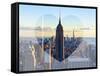 Love NY Series - The Empire State Building and 1WTC at Sunset - Manhattan - New York - USA-Philippe Hugonnard-Framed Stretched Canvas