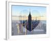 Love NY Series - The Empire State Building and 1WTC at Sunset - Manhattan - New York - USA-Philippe Hugonnard-Framed Photographic Print