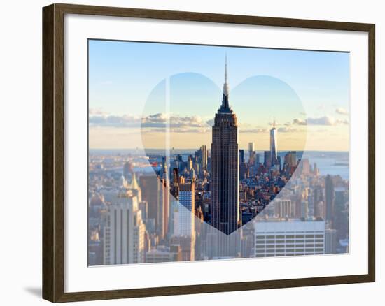 Love NY Series - The Empire State Building and 1WTC at Sunset - Manhattan - New York - USA-Philippe Hugonnard-Framed Photographic Print