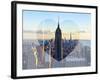 Love NY Series - The Empire State Building and 1WTC at Sunset - Manhattan - New York - USA-Philippe Hugonnard-Framed Photographic Print