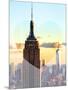 Love NY Series - The Empire State Building and 1WTC at Sunset - Manhattan - New York - USA-Philippe Hugonnard-Mounted Photographic Print