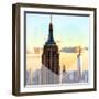 Love NY Series - The Empire State Building and 1WTC at Sunset - Manhattan - New York - USA-Philippe Hugonnard-Framed Photographic Print