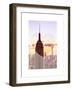 Love NY Series - The Empire State Building and 1WTC at Sunset - Manhattan - New York - USA-Philippe Hugonnard-Framed Art Print