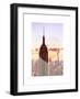 Love NY Series - The Empire State Building and 1WTC at Sunset - Manhattan - New York - USA-Philippe Hugonnard-Framed Art Print