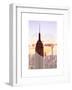 Love NY Series - The Empire State Building and 1WTC at Sunset - Manhattan - New York - USA-Philippe Hugonnard-Framed Art Print