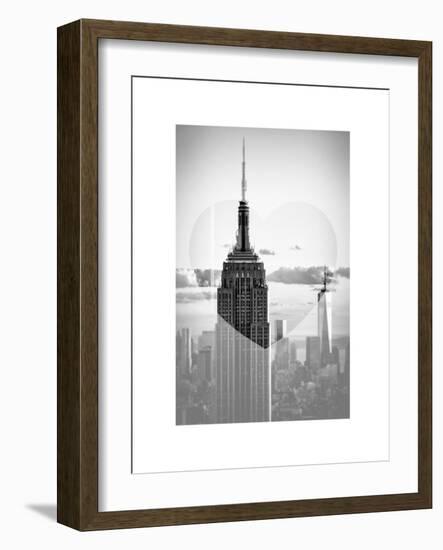 Love NY Series - The Empire State Building and 1WTC at Sunset - Manhattan - New York - USA-Philippe Hugonnard-Framed Art Print