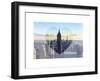 Love NY Series - The Empire State Building and 1WTC at Sunset - Manhattan - New York - USA-Philippe Hugonnard-Framed Art Print