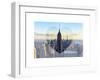 Love NY Series - The Empire State Building and 1WTC at Sunset - Manhattan - New York - USA-Philippe Hugonnard-Framed Art Print