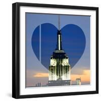 Love NY Series - The Empire State Building at Nightfall - Manhattan - New York - USA-Philippe Hugonnard-Framed Photographic Print