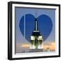 Love NY Series - The Empire State Building at Nightfall - Manhattan - New York - USA-Philippe Hugonnard-Framed Photographic Print