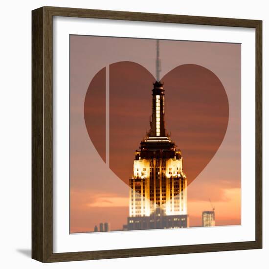 Love NY Series - The Empire State Building at Nightfall - Manhattan - New York - USA-Philippe Hugonnard-Framed Photographic Print