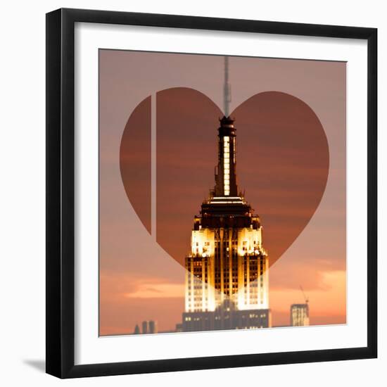 Love NY Series - The Empire State Building at Nightfall - Manhattan - New York - USA-Philippe Hugonnard-Framed Photographic Print