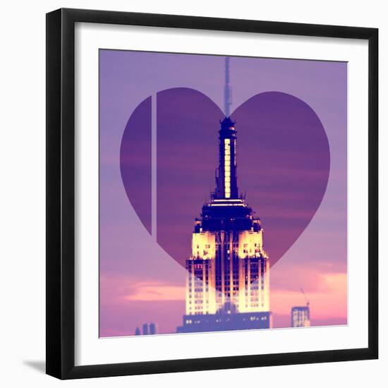 Love NY Series - The Empire State Building at Nightfall - Manhattan - New York - USA-Philippe Hugonnard-Framed Photographic Print