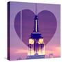 Love NY Series - The Empire State Building at Nightfall - Manhattan - New York - USA-Philippe Hugonnard-Stretched Canvas