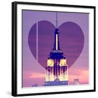 Love NY Series - The Empire State Building at Nightfall - Manhattan - New York - USA-Philippe Hugonnard-Framed Photographic Print