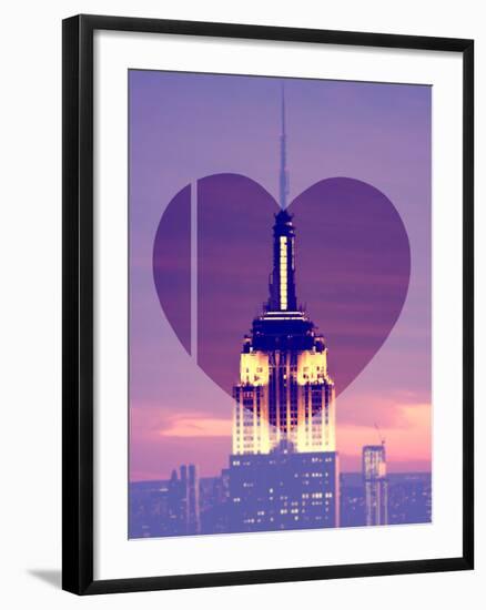 Love NY Series - The Empire State Building at Nightfall - Manhattan - New York - USA-Philippe Hugonnard-Framed Photographic Print