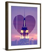 Love NY Series - The Empire State Building at Nightfall - Manhattan - New York - USA-Philippe Hugonnard-Framed Photographic Print