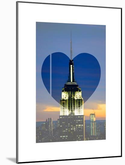 Love NY Series - The Empire State Building at Nightfall - Manhattan - New York - USA-Philippe Hugonnard-Mounted Art Print