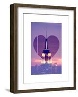 Love NY Series - The Empire State Building at Nightfall - Manhattan - New York - USA-Philippe Hugonnard-Framed Art Print