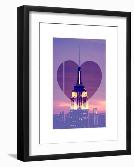 Love NY Series - The Empire State Building at Nightfall - Manhattan - New York - USA-Philippe Hugonnard-Framed Art Print