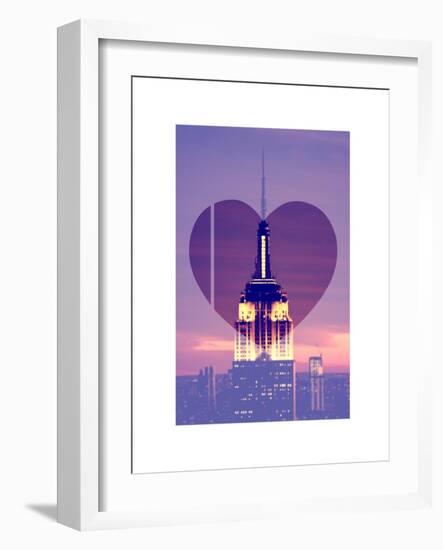 Love NY Series - The Empire State Building at Nightfall - Manhattan - New York - USA-Philippe Hugonnard-Framed Art Print