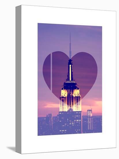 Love NY Series - The Empire State Building at Nightfall - Manhattan - New York - USA-Philippe Hugonnard-Stretched Canvas