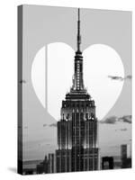 Love NY Series - The Empire State Building - Manhattan - New York - USA - B&W Photography-Philippe Hugonnard-Stretched Canvas