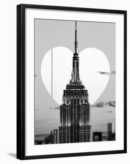 Love NY Series - The Empire State Building - Manhattan - New York - USA - B&W Photography-Philippe Hugonnard-Framed Photographic Print