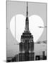 Love NY Series - The Empire State Building - Manhattan - New York - USA - B&W Photography-Philippe Hugonnard-Mounted Photographic Print