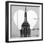 Love NY Series - The Empire State Building - Manhattan - New York - USA - B&W Photography-Philippe Hugonnard-Framed Photographic Print