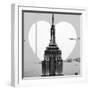 Love NY Series - The Empire State Building - Manhattan - New York - USA - B&W Photography-Philippe Hugonnard-Framed Photographic Print