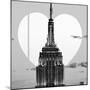 Love NY Series - The Empire State Building - Manhattan - New York - USA - B&W Photography-Philippe Hugonnard-Mounted Photographic Print