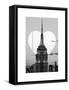 Love NY Series - The Empire State Building - Manhattan - New York - USA - B&W Photography-Philippe Hugonnard-Framed Stretched Canvas