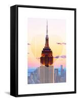 Love NY Series - The Empire State Building - Manhattan - New York - USA-Philippe Hugonnard-Framed Stretched Canvas