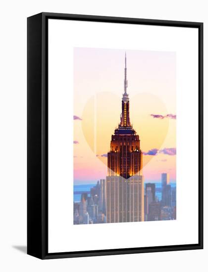 Love NY Series - The Empire State Building - Manhattan - New York - USA-Philippe Hugonnard-Framed Stretched Canvas