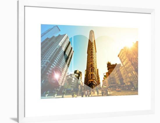 Love NY Series - The Flatiron Building - Manhattan - New York - USA-Philippe Hugonnard-Framed Art Print