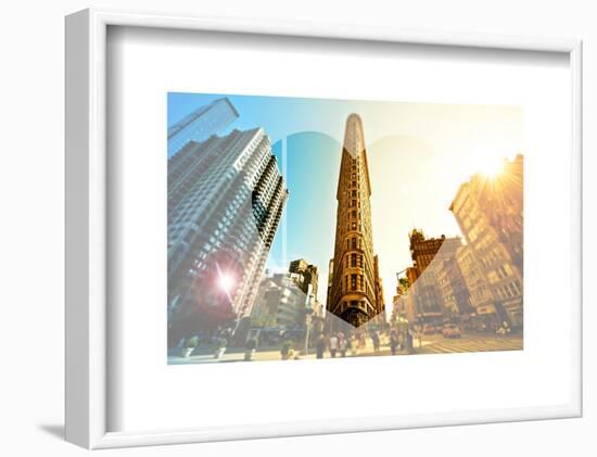 Love NY Series - The Flatiron Building - Manhattan - New York - USA-Philippe Hugonnard-Framed Art Print