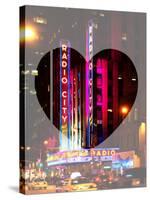 Love NY Series - The Radio City Music Hall at Night - Manhattan - New York - USA-Philippe Hugonnard-Stretched Canvas