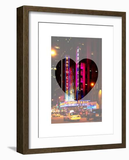 Love NY Series - The Radio City Music Hall at Night - Manhattan - New York - USA-Philippe Hugonnard-Framed Art Print