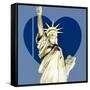 Love NY Series - The Statue of Liberty - Manhattan - New York - USA-Philippe Hugonnard-Framed Stretched Canvas