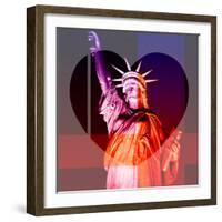 Love NY Series - The Statue of Liberty - Manhattan - New York - USA-Philippe Hugonnard-Framed Photographic Print