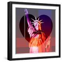 Love NY Series - The Statue of Liberty - Manhattan - New York - USA-Philippe Hugonnard-Framed Photographic Print